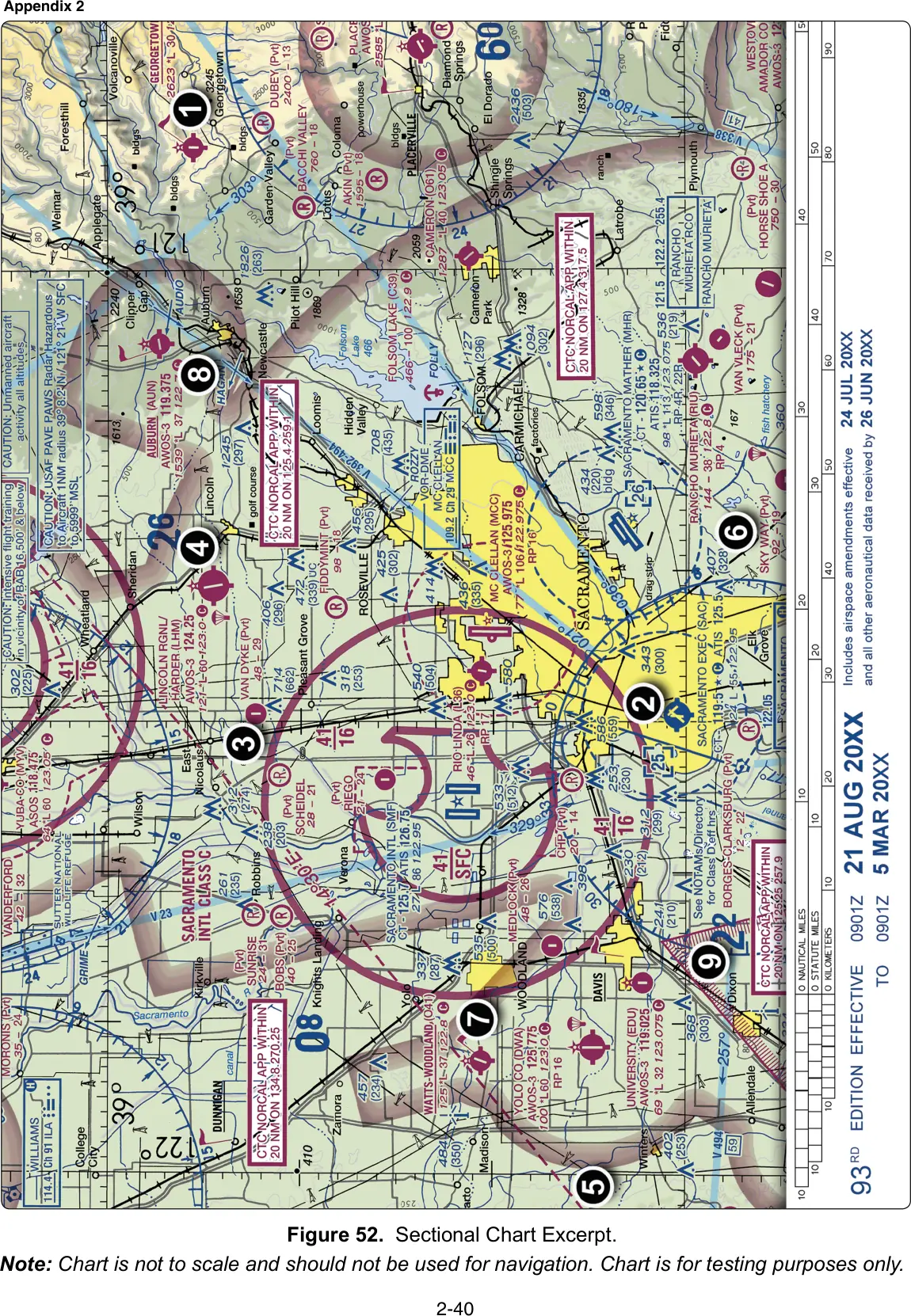 Figure 52: Sectional chart excerpt (Rio Linda, CA)