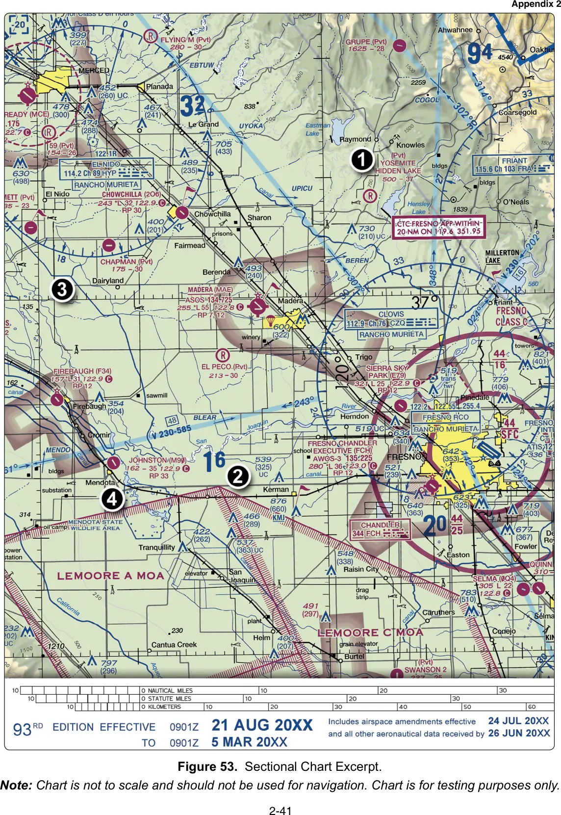 Figure 53: Sectional chart excerpt (Madera, CA)
