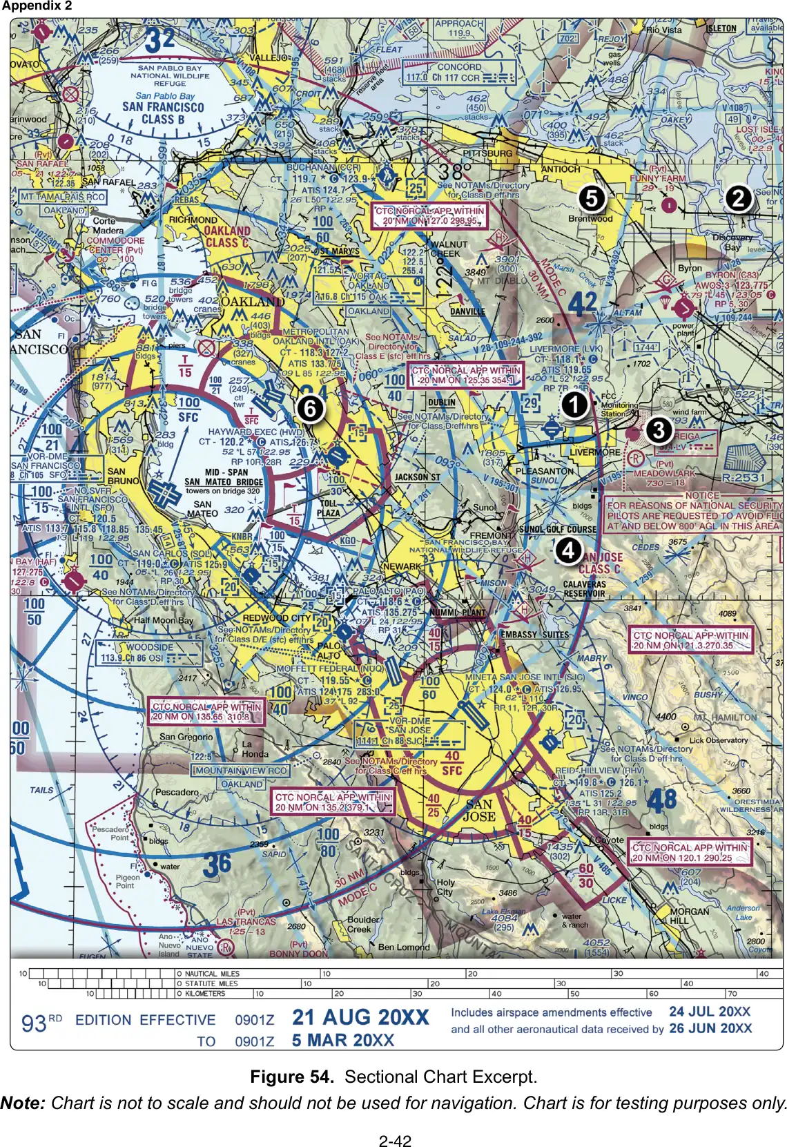 Figure 54: Sectional chart excerpt (R-2531 area, CA)