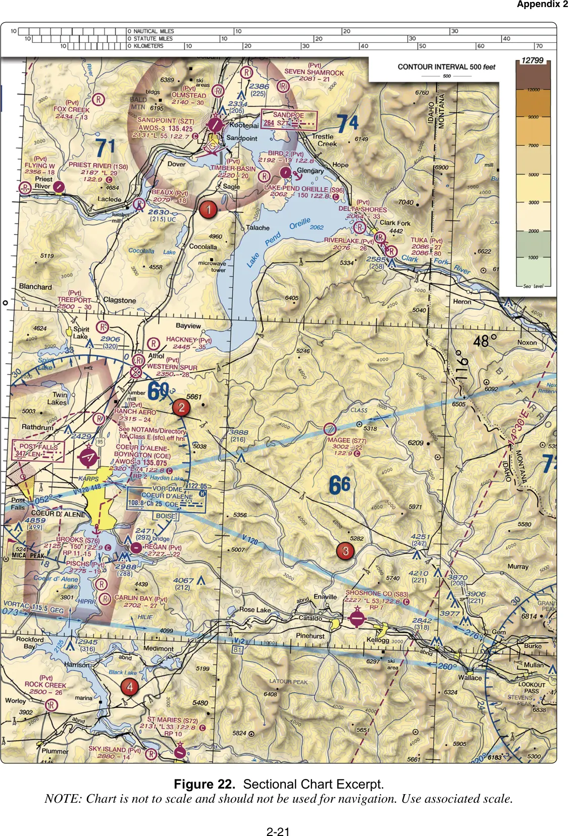 Figure 22: Sectional chart excerpt (Coeur d'Alene, ID)