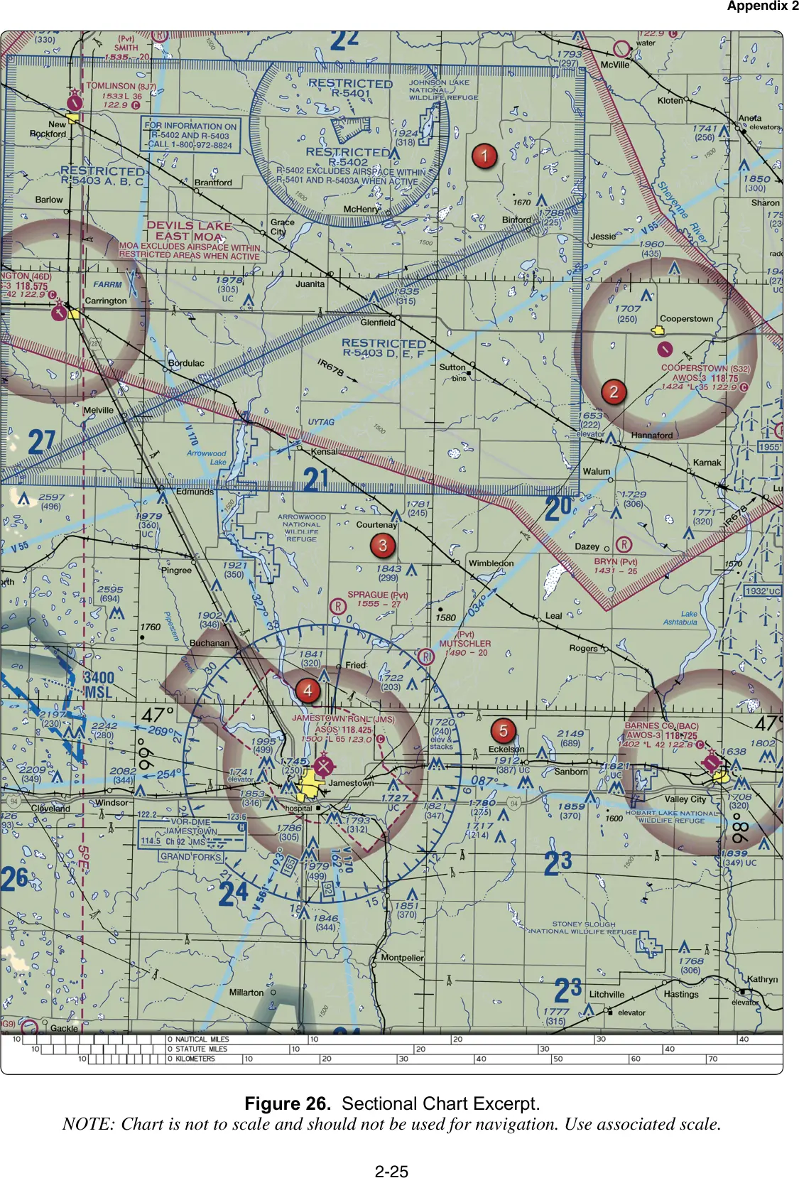 Figure 26: Sectional chart excerpt (Cooperstown, ND)