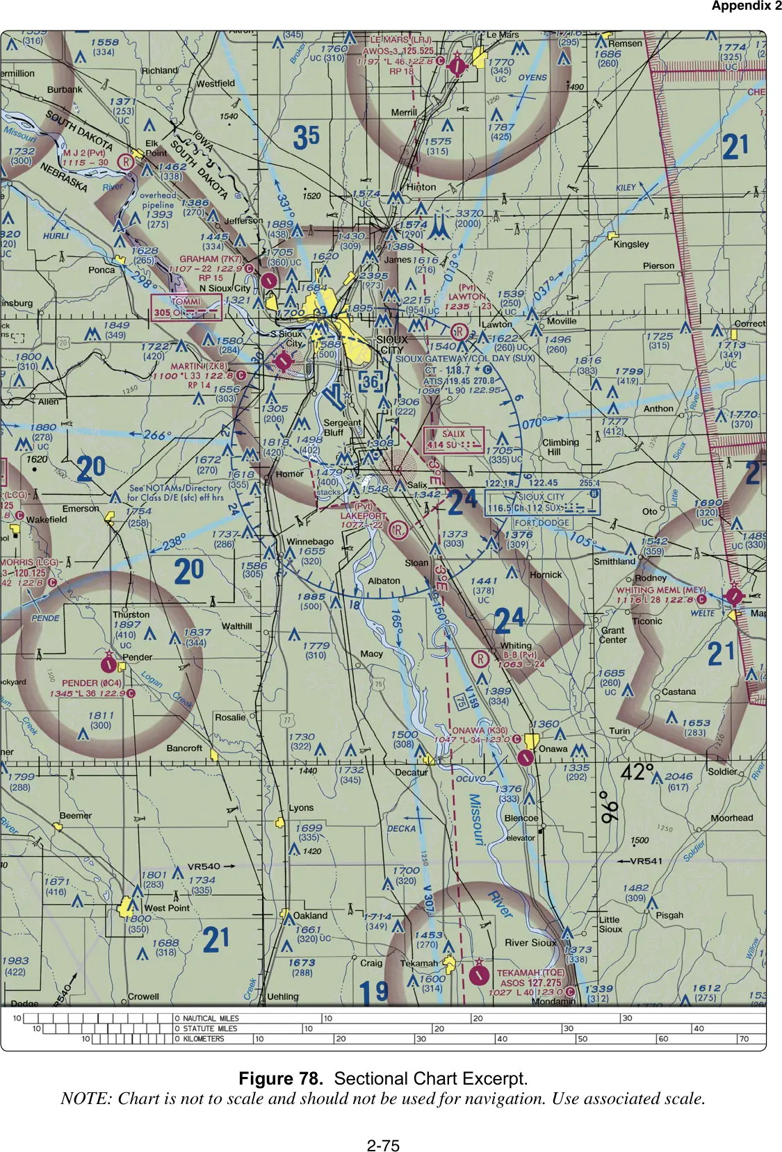 Figure 78: Sectional chart excerpt (Onawa, IA)